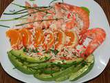 Salade d'avocat et crevettes