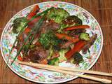 Wok de canard et légumes croquants