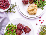 Boulettes suédoises, purée de céleri & sauce aux airelles