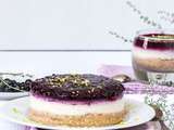 Cheesecake citron et cassis #vegan et sans gluten