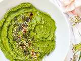 Houmous avocat, épinards et citron vert