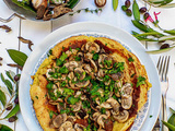 Omelette végétale aux champignons