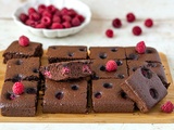 Brownie aux framboises (sans beurre)