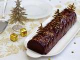 Bûche au chocolat et poires