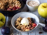 Crumble aux prunes et pommes