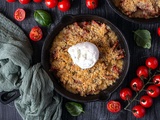 Crumble aux tomates et basilic