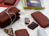 Financiers au chocolat et éclats de noisettes et amandes caramélisées