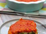 Hachis parmentier à la courgette, poivron et tomate