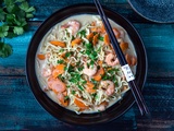 Laska aux crevettes et lait de coco