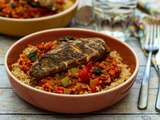 Mijoté de lentilles au couscous et poulet au ras el hanout