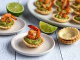 Mini-tartelettes apéritives au guacamole et crevettes