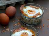 Oeuf cocotte de lentilles corail au lait de coco