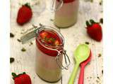 Panna cotta pistache et fraise