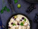 Poulet sauce au vin blanc et raisin frais