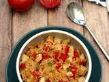 Riz pilaf aux tomates et poulet