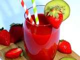 Smoothie fraise et kiwi