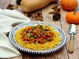 Tajine d'automne aux légumes rôtis au miel, dattes et pois-chiches