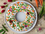 Tarte couronne apéritives aux légumes de printemps