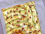 Tarte flambée aux courgettes et parmesan