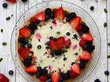 Tarte panna cotta pistache et fruits rouges