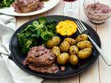 Tournedos de boeuf sauce échalote et vin rouge