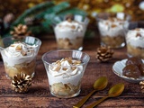 Verrines de Noël à la poire et crème de marrons