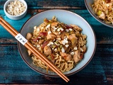 Wok de nouilles au poulet