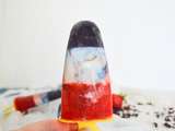 Popsicles en bleu, blanc, rouge {hibiscus, coco, fruits rouges}