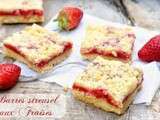 Barres streusel aux fraises