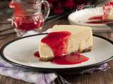 Cheesecake New-yorkais avec son coulis de fraises