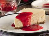 Cheesecake New-yorkais avec son coulis de fraises