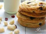 Cookies a la pate d’amande et cranberry