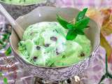 Creme glacée à la menthe sans sorbetière