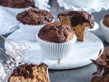 Muffins à la banane chocolat et café