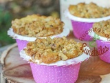 Muffins pomme érable et crumble aux noix