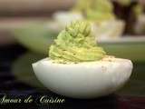 Oeuf mimosa / creme d'avocat / amuse bouche facile et rapide