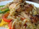 Poulet yassa, au couscous