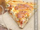 Quiche au chèvre tomates confites et basilic