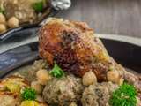 Tajine de chou fleur et boulettes de viande hachée