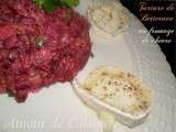 Tartare de betteraves rouges au fromage de chèvre