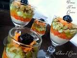 Verrines houmous tomates concombre carottes