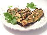 Aubergines au four au thym & basilic