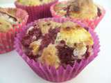 Muffins chocolat blanc et framboises