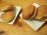 Whoopies, ganache chocolat blanc-citron vert et chocolat lait-mangue