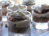 Verrine Mousses au chocolat & à la crème de marrons – Gavottes