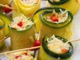 Cannelonis de courgette au crabe, curry et citron