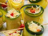 Cannelonis de courgette au crabe , curry et citron