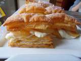 Millefeuilles à la pomme, crème légère vanille