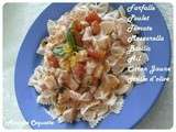 Farfalles Poulet Tomate Mozzarella Basilic