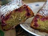 Cake cerises, chocolat blanc et Fève Tonka